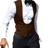Mens Vests Black Vest Wedding Groom Tuxedo Slim Solid Color Fashion Waistcoat 221117