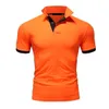 Été hommes polos 19ss Vintage Design à manches courtes en plein air décontracté homme vêtements blanc Orange noir rouge haut t-shirts