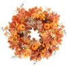 Dekoracyjne kwiaty wieńce 50 cm Autumn Christmas Dekoracja sztuczna klon liści dyni białe owoce drzewa korzenia girland halloween dekoracja 221117