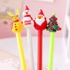 Stylos gel 20 Pcs/Lot Kawaii stylo de noël mignon arbre renne père noël boîte-cadeau 0.5mm noir neutre école bureau stationnaire 221118