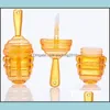 Verpakking flessen mini honingraat lipgloss buis plastic twee kleuren transparante honing schattige lege heldere lipglosscontainer lippenstift orga dhdmb