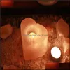 Candle Holders Candle Holder Himalayan Mineral Salt Crystal Lamp Aromatherapy Candlestick Ornament Night Light Crafts Drop Delivery Dhyru