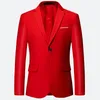 Męskie garnitury Blazers Luksus 3 -częściowy garnitur ślubny męski moda Slim Solid Color Business Sets
