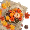 Décoration de fête automne citrouilles artificielles feuille d'érable cônes de pin Halloween pour la maison récolte d'automne accessoires de Thanksgiving 221118