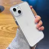 Mobiltelefonfodral Purple Transparent Anti-Fall st￶ts￤kert skydd TPU Case Space Metal-knapp Hard Sell Clear f￶r iPhone 11 12 13 14 Plus Pro Max XS XR 7 8 Back Cover