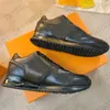 Chaussures de créateurs de mode RUN AWAY hommes plate-forme formateur baskets en cuir de luxe en cuir véritable avec boîte NO12