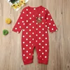 Rompers Zima Baby Romper Christmas Toddler Kids Boy Girl Xmas Deer Printed Done Rleeve Stroje na 0-24m 221117