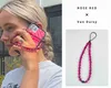 1 st mobiltelefonband charms van daisy ny klar kvadrat kristall färgglada kuber pärlkedjor par y2k bijoux lanyard rem nyckel kedja sladd