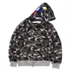 Sweat à capuche pour homme Full Zip Up Hoodies pour femme Veste de camouflage noire Sweat à capuche bleu Sweat à capuche homme femme chaud à manches longues Tech Fleece