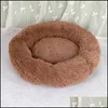 Dog Houses Kennels Accessories Round Zip Pets Dog Beds Large Small Cat Dogs Houses Kennels Accessories Long Plush Mat Sofa Drop Su Dhcmc