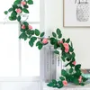 Decorative Flowers 170cm Artificial Rose Plants Fake Flower Wall Hanging Decor Garden Girl Bedroom Wedding Party Room Decoration Accessories