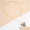 Pendant Necklaces Fashion Butterfly Necklaces Jewelry Women Iced Out Pendants Angel Wing Luxury Crystal Rhinestone Animal Sweater Ch Dhlv6