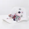 Ball Caps Mesh Baseball Cap Sunshade Women's Knitting Summer Ventilation Girl Fashion Taping Flower Bonnets For Women Sun Hat