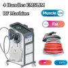 Hi-EMT Neo RadioFrequency Sculpt Slimming Equipment Forming Fat Minska Build Muscle Device Electromagnetic Stimulation Emslims Beauty Machine med 4 RF-handtag