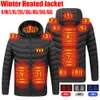 Men's Down Parkas 11 Areas Heated Jacket USB Women's Winter Outdoor Electric Heating Jackets Warm Sports Thermal Coat Clothing Heatable Vest 221117