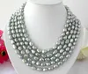 Chains Long 100 "8-9mm Baroque Freshwater Pearl Necklace Noble Gift