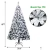 크리스마스 장식 7 피트 스프레이 흰색 PVC 크리스마스 트리 870 지점 휴일 파티 DIY 홈 라이트 섬유 EL 장식 T200909 드롭 DHBSK