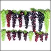 Altre forniture per feste per eventi Appendere uva artificiale Frutta fai da te Frutta finta in plastica per la decorazione del giardino di casa Simation Grape Strin Dhvmw