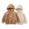 Giacche Bambini Neonate Ragazzi Cappotto in pile invernale Giacca in pelliccia sintetica per bambini Caldo Orecchie da orso 3D Capispalla con cappuccio Cardigan Abiti autunnali