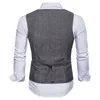 Mens coletes de moda traje formal vestido colete masculino henringbone gilet gilet fitness jacket com cintura de casamento xxl 221118