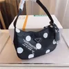 Bolsa novo estilo vaca polka ponto feminino saco middle antigo tofu oxford lona stick ombro