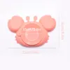 Cups Dishes Utensils Let'S Make Crab Silicone Plate Baby Children's Tableware Non-slip Feeding Bowl BPA Free Non-Slip 221117