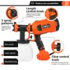 Spray Guns 750W Electric Gun 1200 ml Paint ER 4 munstycksstorlekar Flödeskontroll Airbrush Easy Ing Hushållsverktyg av Prostormer 221118