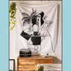 Tapisserier Fashion Stick Figure Tapestry Wall Hanging Mural Beach Handduk Shawn Tryckt Draduk Yoga Mat f￶r sovrum vardagsrum de dhluz