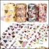 Christmas Decorations Christmas Starry Sky Nail Sticker Manicure Transfer Paste Stickers Halloween Candy Pumpkin Snowflake Nails Dec Dhnz1