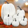 Décoration de fête 7pcs Citrouilles Artificielles Simulation Citrouille Halloween Thanksgiving Réaliste Artisanat Légumes Prop DIY 221118