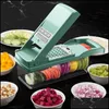 Fruktgrönsaksverktyg 7 i 1 grönsaksverktyg Cutter Food Slicer Dicer Fruit Peeler Cutters Cheese Grater 899 R2 Drop Delivery Home DHVBH