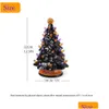 Рождественские украшения Хэллоуин Рождественский керамический дерево с оранжевым и фиолетовым световым декором тыква топ -воротник 201006 Drop de Dhuoo