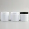 30 × Big 200ml Pet White White Black Cosmetic Cream Jar Pot 200g Lotion Continer Body Body Body Wick With With Blastic LID289A