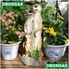 Set da giardino Giardino esterno Resina Mangusta Artigianato Statue Decorazione Casa Cortile Balcone Simpatico gatto Animale Scptures Decor Parco Ornam Dhxy1