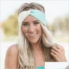 Оболочка контрастировать цветовой Criss Cross Head Band Elastic Yoga Wide Headsds Women Sweet Hair Hoop Fashion Gift Drop Droder Jewelry Dhnwm