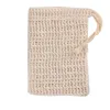 Borsa a rete esfoliante Borsa per doccia Scrubber per massaggio corpo Borsa per sapone naturale ramie organico Sisal Saver Loofah Idratante Bath Spa Schiuma con coulisse ss1118