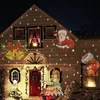 Projector Lamps 12 Patterns Christmas Laser Snowflake Lamp Halloween Outdoor LED Disco Lights Home Garden Star Light Indoor Decoration 221117