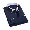 Men's Casual Shirts 8XL Men Spring Autumn Business Dress Male Slim Fit Long Sleeve High Quality Hombre Clothes Tops Black White 221117
