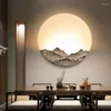 Настенные лампы китайский стиль светодиодные спальни творческая индивидуальность прикроватная кровать дзен проходные светильники домашние светильники