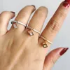 Wedding Rings LEEKER Korean Fashion Crystal Square For Women Rose Gold Silver Color Accessories Jewelry Ring 2022 Trend ZD1 LK6