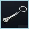 Nyckelringar Metalwrench Key Ring Mini Monkey Wrench KeyChain Holder Hand Tool Rings Fashion Smycken Handväska hänger Drop Delivery Dhjhu