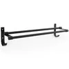 Shower Curtains Punch-free Towel Bar Bathroom Hanger Bath Hook Storage Toilet Wall-mounted Curtain Poles Double-rod Shelf