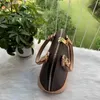 Luxury Alma BB Shell Bag Womens Crossbody Shoulder Bags Flower Präglade designers Brown Handväska Kvinna Klassiska läder tygväskor