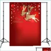 Party Decoration Christmas Take P Os Curtain Decoration 3D Studio Child Ography Bakgrund Tyg Nostalgisk tr￤plankv￤gg Backgroun Dhkij