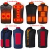 Gilets pour hommes 1317 zones chauffées hommes USB chauffage hiver veste électrique chasse en plein air gilet randonnée plus taille 6XL 221117