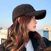 Ball Caps 2022 Fashion Wool Baseball Cap Thicken Warm Solid Color Casquette Hat Men Women Hats Winter Lambswool For