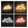 Lumières nocturnes LED 3D Cloud LAMP BATTERIE PLUSEMENT LETTRE BLANC