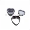 Gift Wrap Mini Tin Box Heart Shaped Tinplate Boxes Jewelry Candy Story Curs Coin ￶rh￤ngen H￶rlurar present 60x59x27mm Drop Delivery Dhnhn