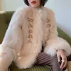 Women's Fur Coats Women 2022 Autumn Winter Tops Fashion Faux Overcoats Elegant Thick Warm Jackets For Female E46