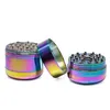 Diametro della smerigliatrice per fumo 60mm da sixlayer in lega di zinco ghiacciato rainbow color9343204